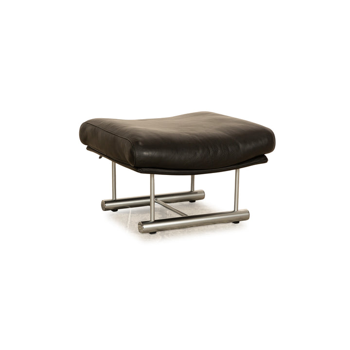 Rolf Benz 6500 Leder Hocker Schwarz