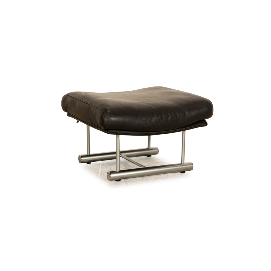 Rolf Benz 6500 Leder Hocker Schwarz