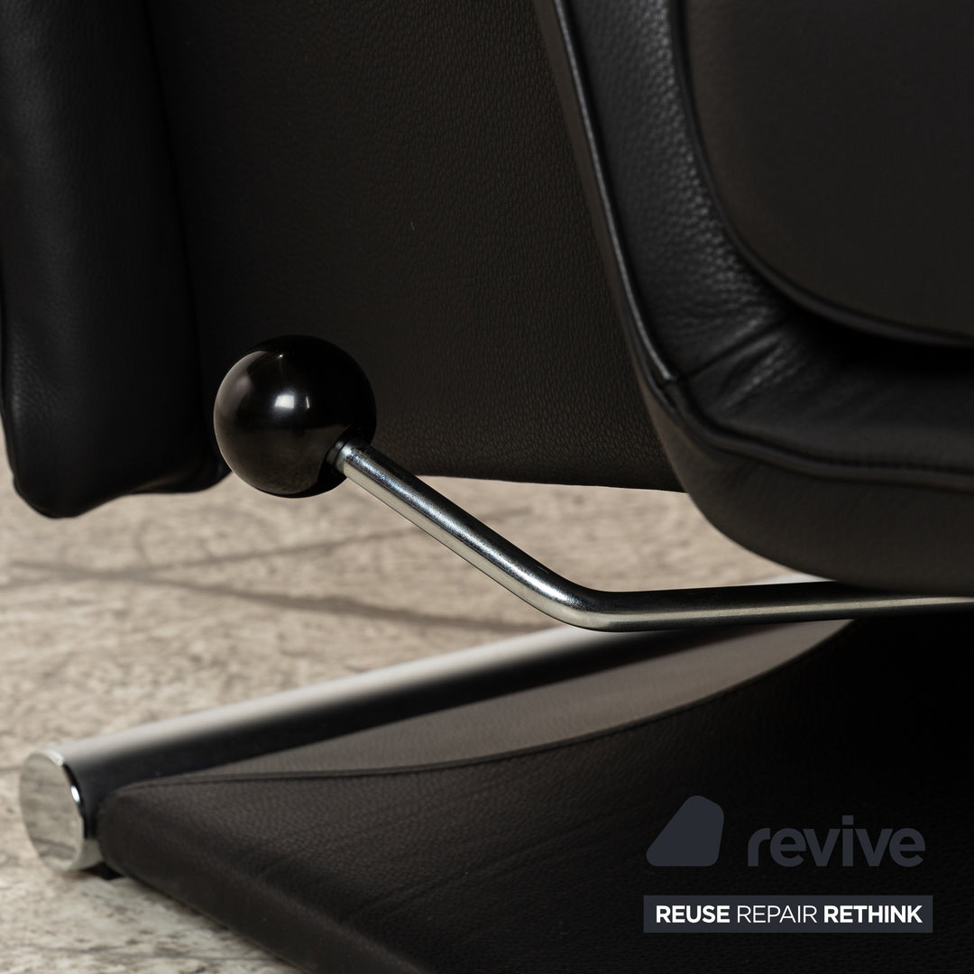 Rolf Benz 6500 Leather Armchair Black