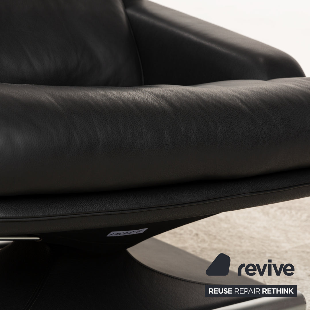 Rolf Benz 6500 Leather Armchair Black