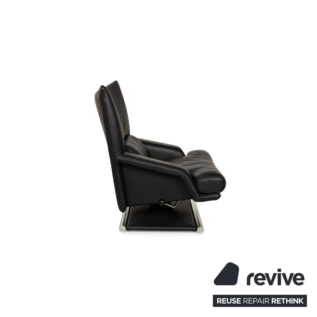 Rolf Benz 6500 Leather Armchair Black