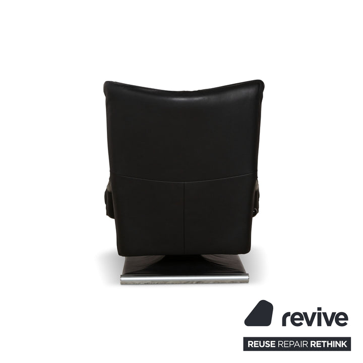 Rolf Benz 6500 Leather Armchair Black manual function