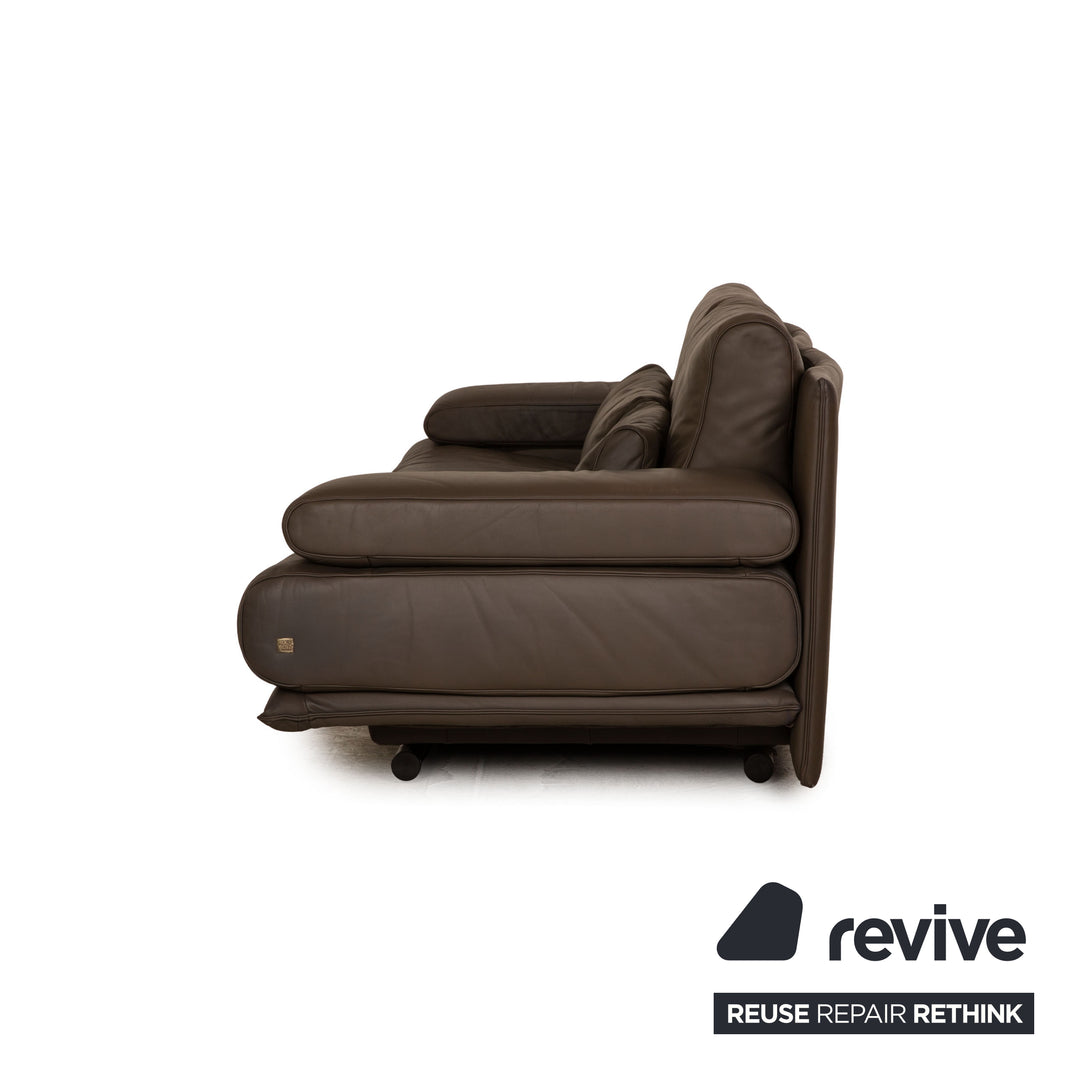 Rolf Benz 6500 Leder Sofa Garnitur Braun Dreisitzer Zweisitzer  Couch Funktion