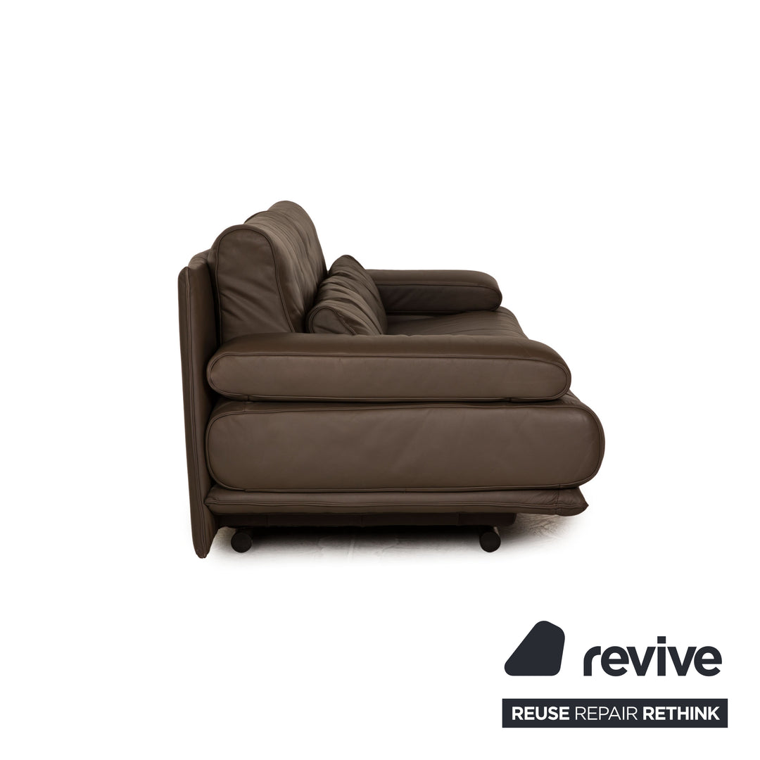 Rolf Benz 6500 leather sofa set brown three-seater two-seater couch function