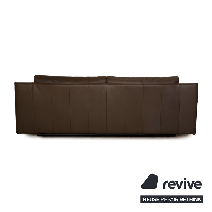 Rolf Benz 6500 Leder Sofa Garnitur Braun Dreisitzer Zweisitzer  Couch Funktion