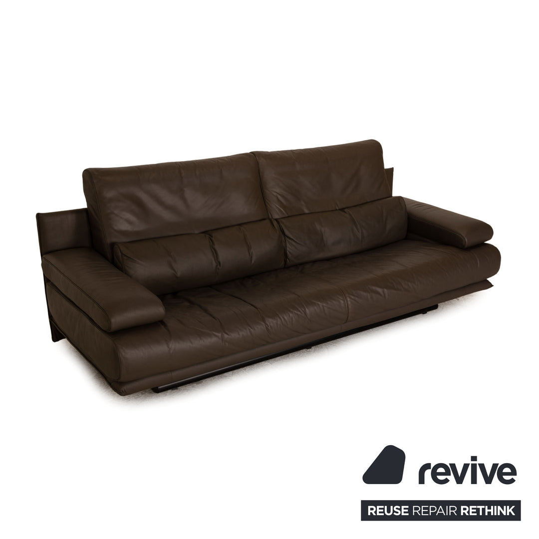 Rolf Benz 6500 Leder Sofa Garnitur Braun Dreisitzer Zweisitzer  Couch Funktion