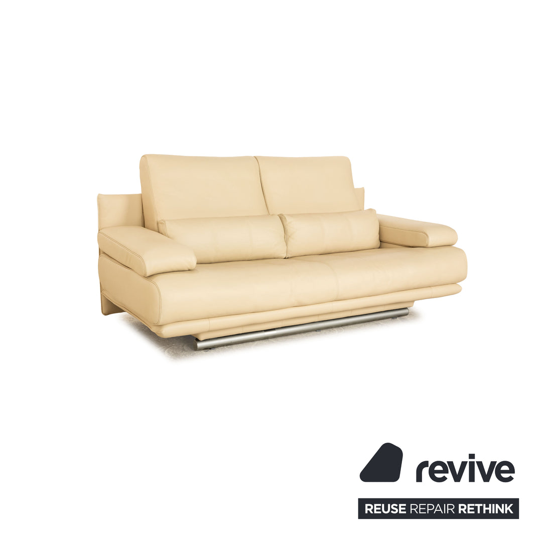 Rolf Benz 6500 leather sofa set cream three-seater two-seater couch manual function