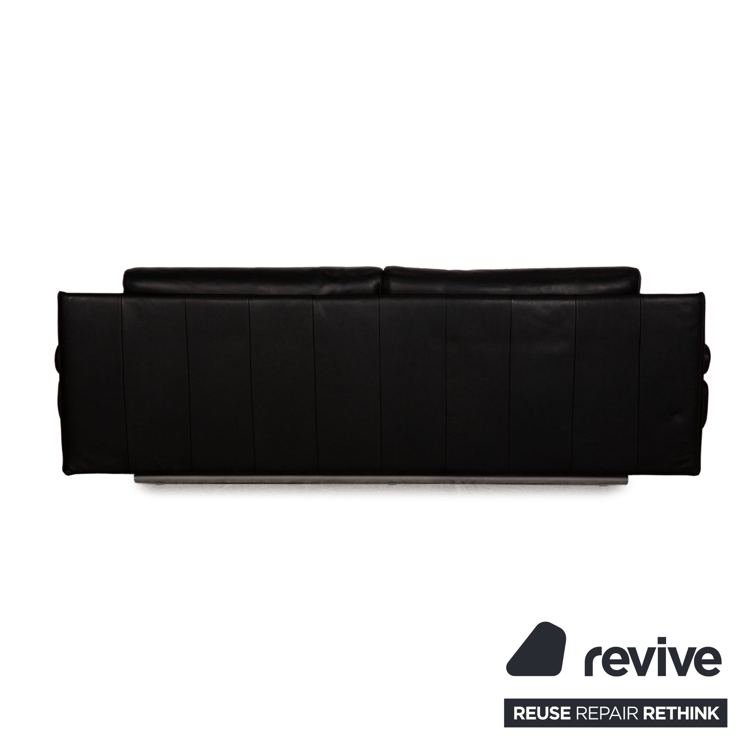 Rolf Benz 6500 Leder Sofa Schwarz Dreisitzer Couch Funktion