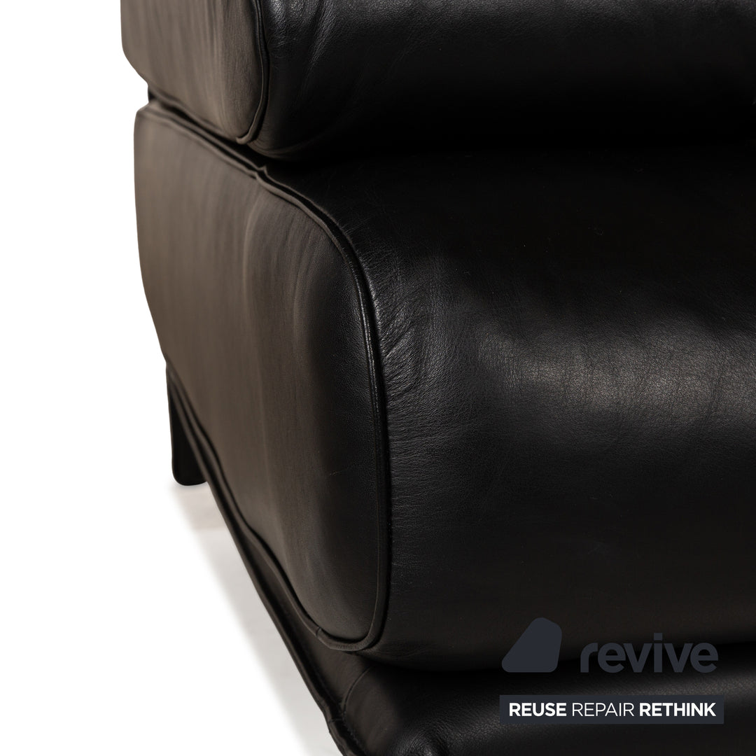 Rolf Benz 6500 Leather Two-Seater Black