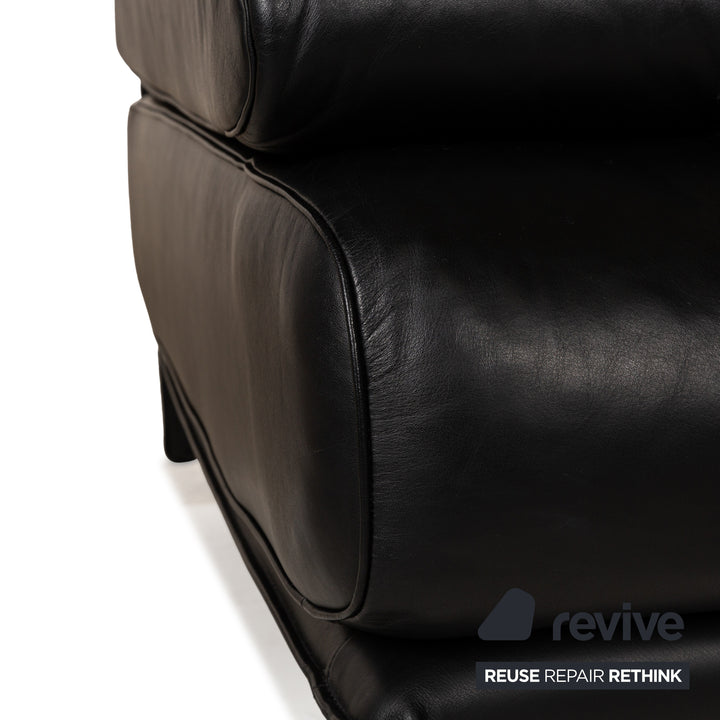Rolf Benz 6500 Leather Two-Seater Black