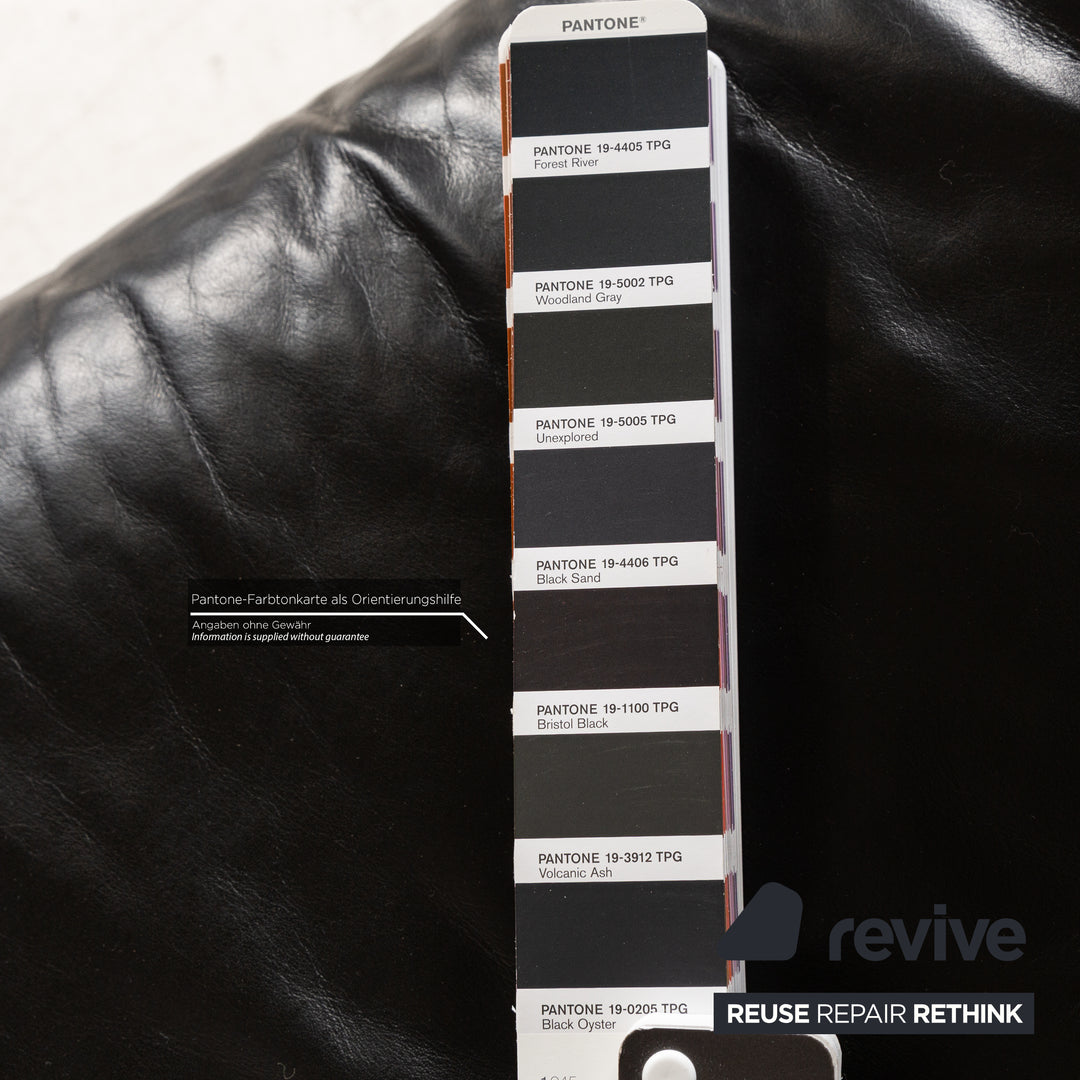 Rolf Benz 6500 Leather Two-Seater Black