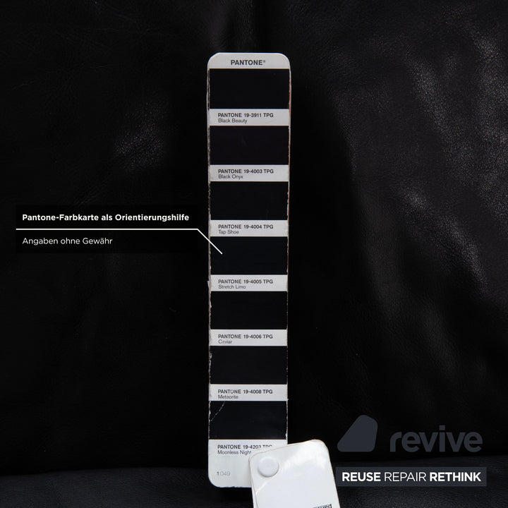 Rolf Benz 6500 Leder Zweisitzer Schwarz Sofa Couch manuelle Funktion