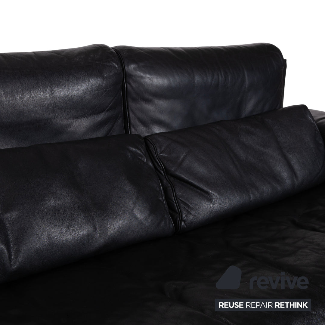 Rolf Benz 6500 Leder Zweisitzer Schwarz Sofa Couch manuelle Funktion