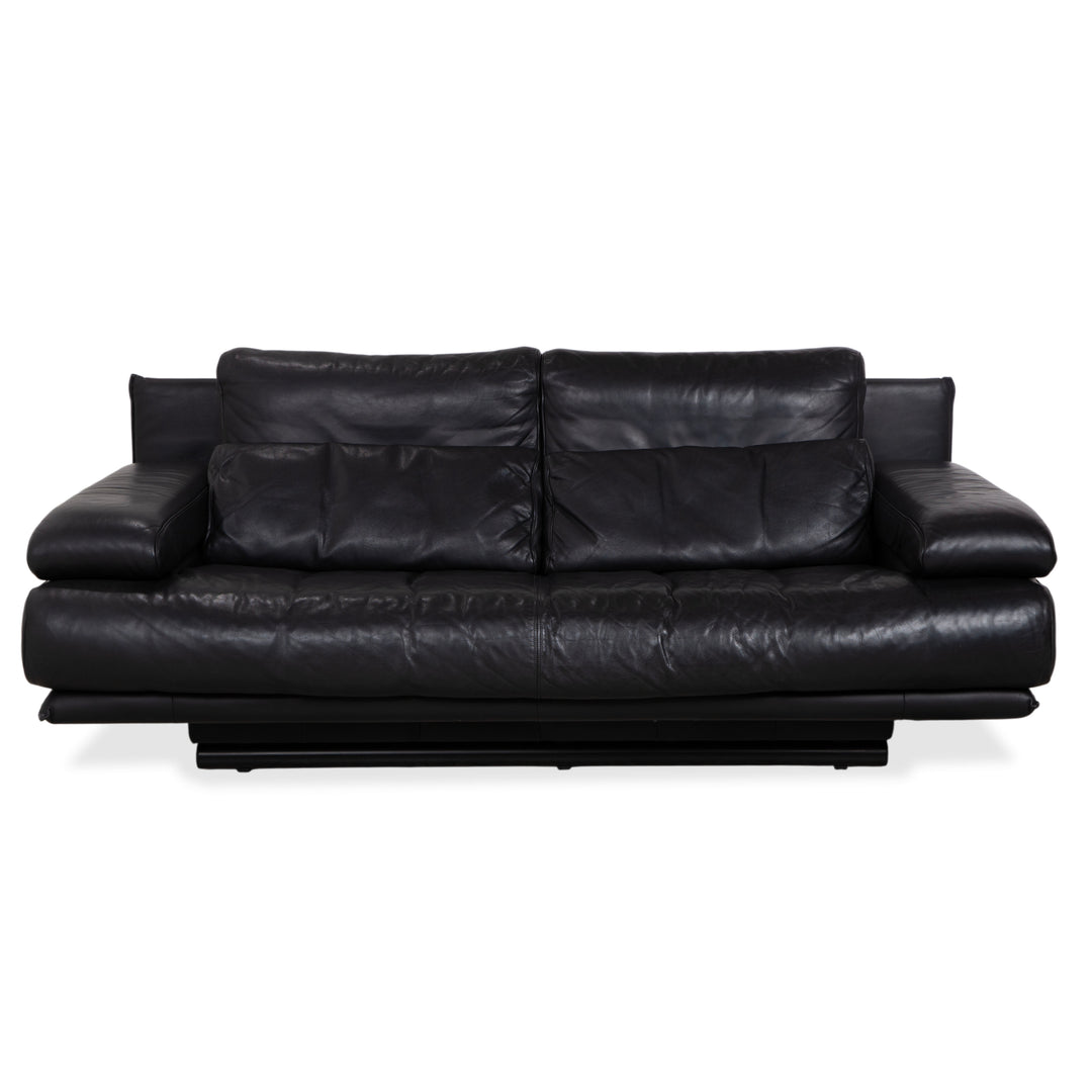 Rolf Benz 6500 Leder Zweisitzer Schwarz Sofa Couch manuelle Funktion