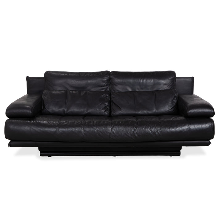 Rolf Benz 6500 Leder Zweisitzer Schwarz Sofa Couch manuelle Funktion