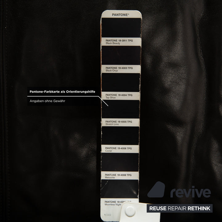 Rolf Benz 6500 Leder Zweisitzer Schwarz Sofa Couch manuelle Funktion