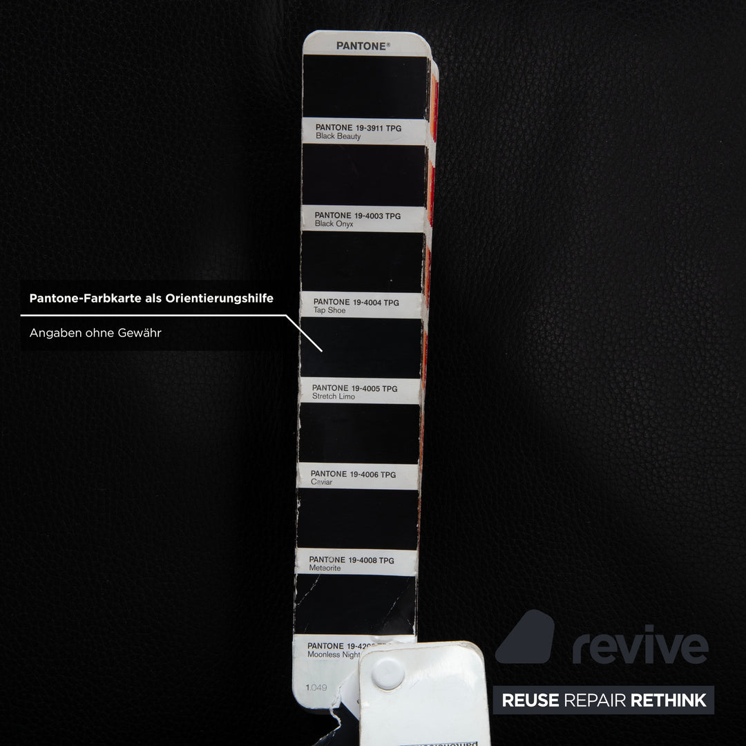 Rolf Benz 6500 Zweisitzer Leder Sofa Schwarz Couch manuelle Funktion