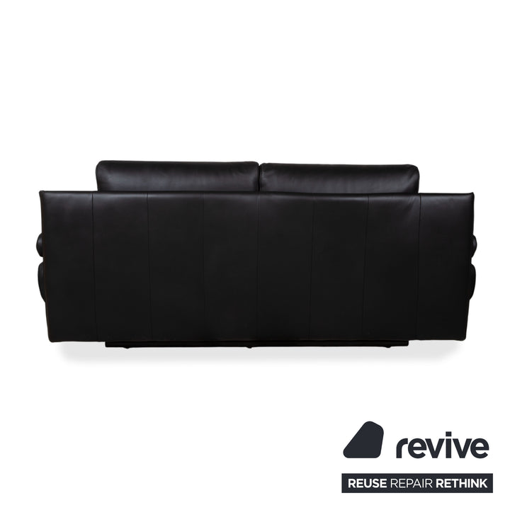 Rolf Benz 6500 Zweisitzer Leder Sofa Schwarz Couch manuelle Funktion