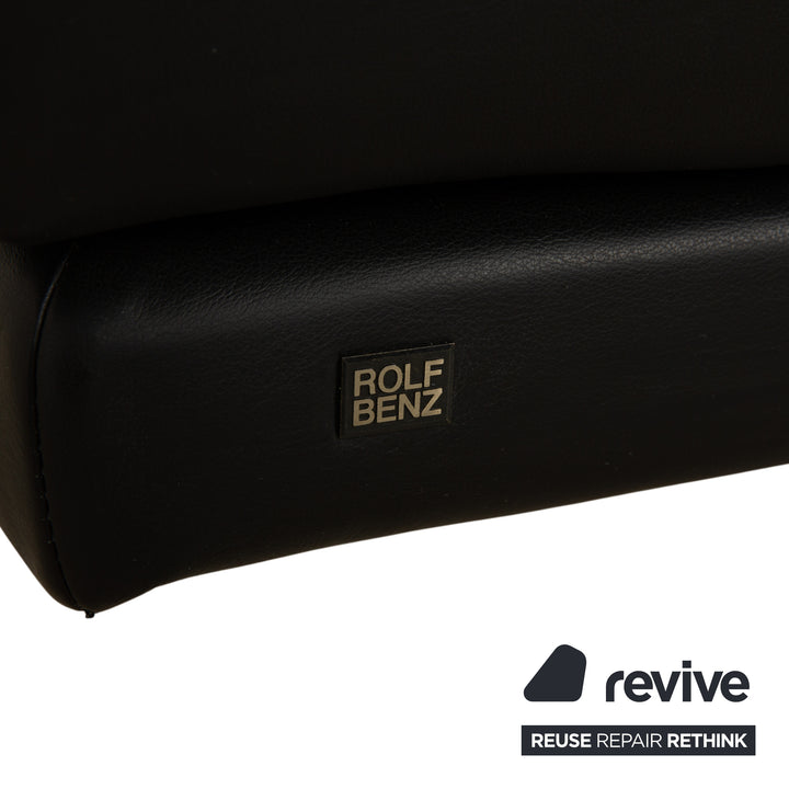 Rolf Benz 6600 Leder Zweisitzer Schwarz Sofa Couch