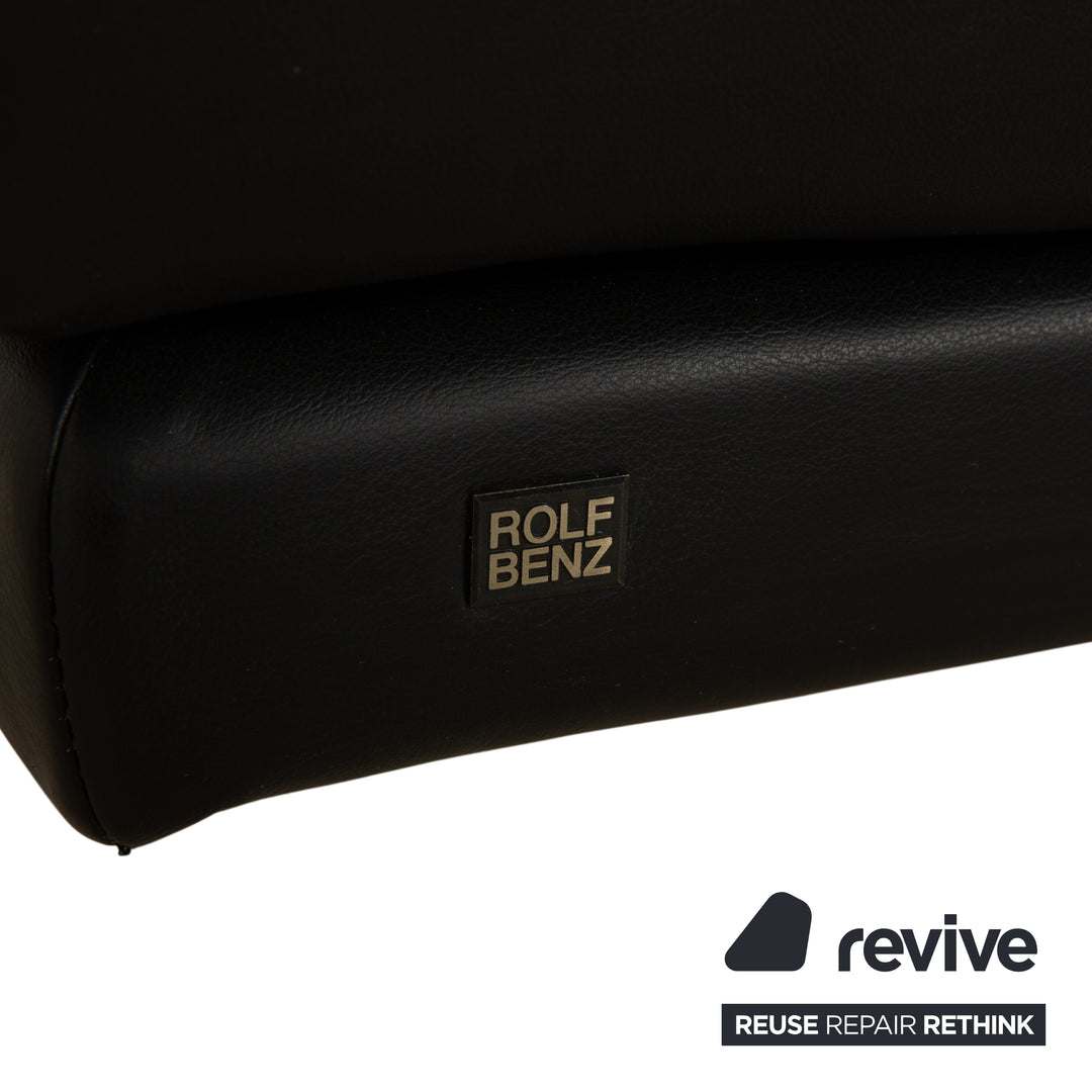 Rolf Benz 6600 Leder Zweisitzer Schwarz Sofa Couch