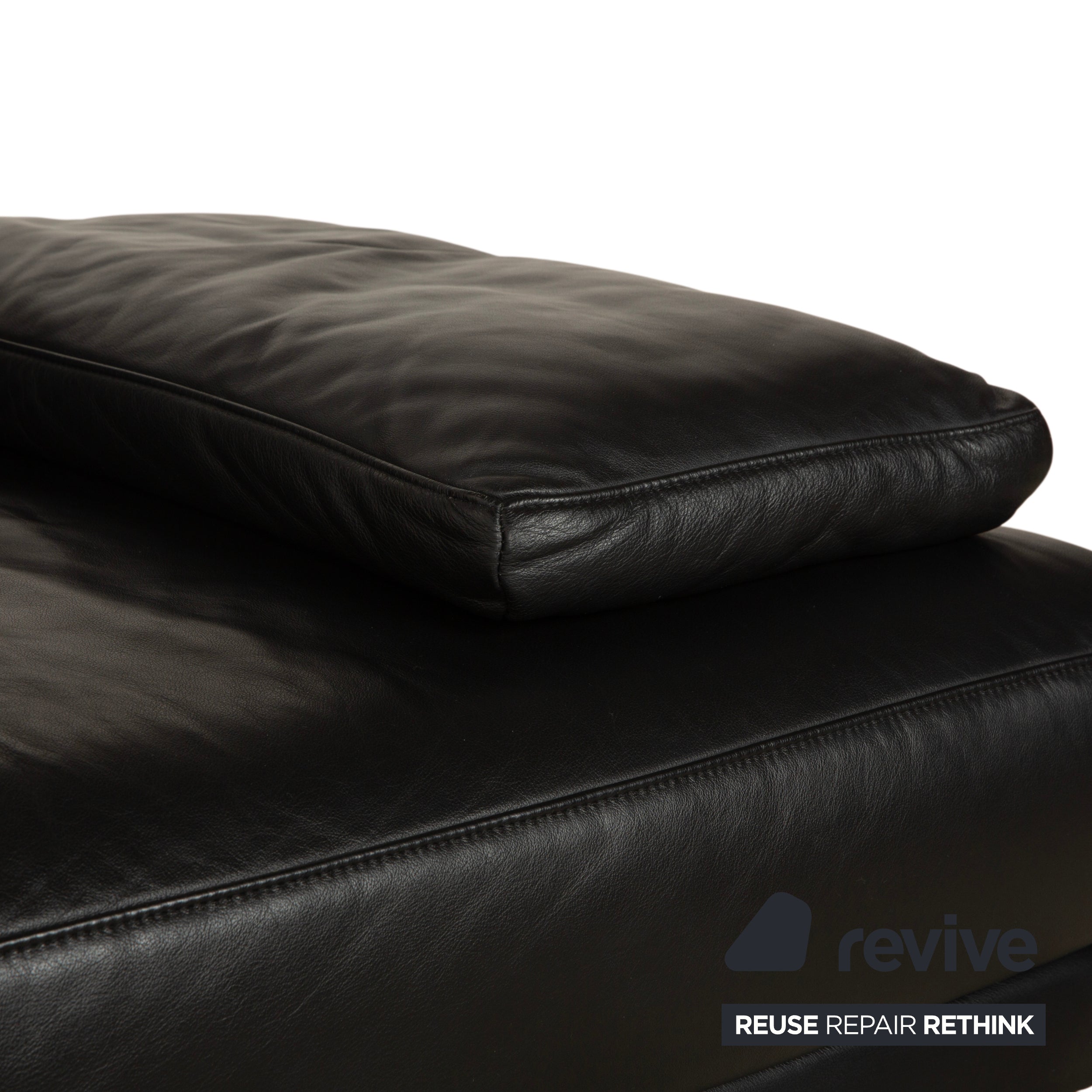 Rolf Benz 6600 Leder Zweisitzer Schwarz Sofa Couch