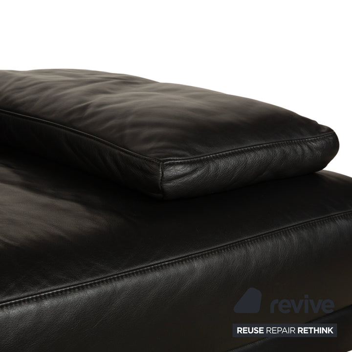 Rolf Benz 6600 Leder Zweisitzer Schwarz Sofa Couch