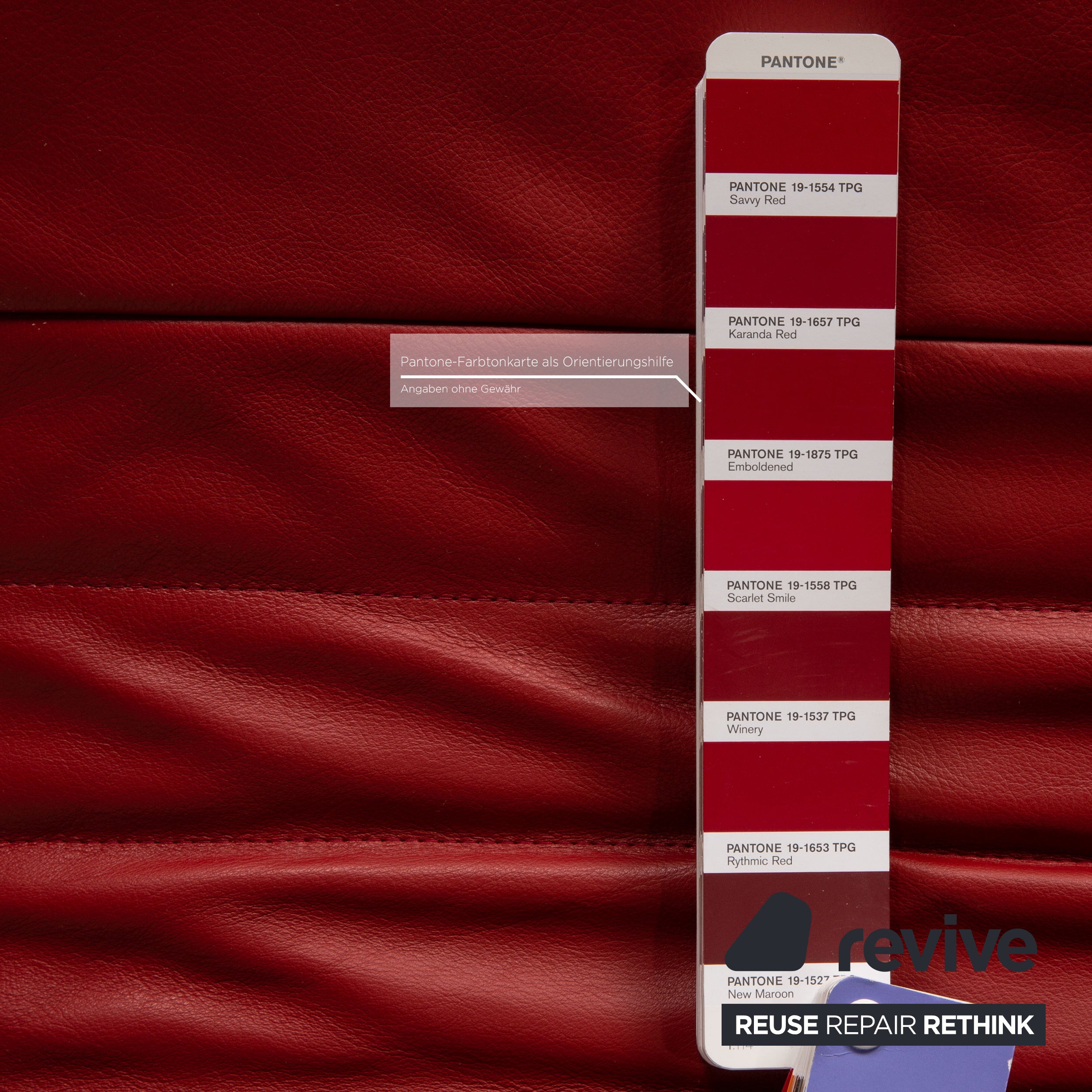 Rolf Benz 680 Chaise longue en cuir Rouge Fonction