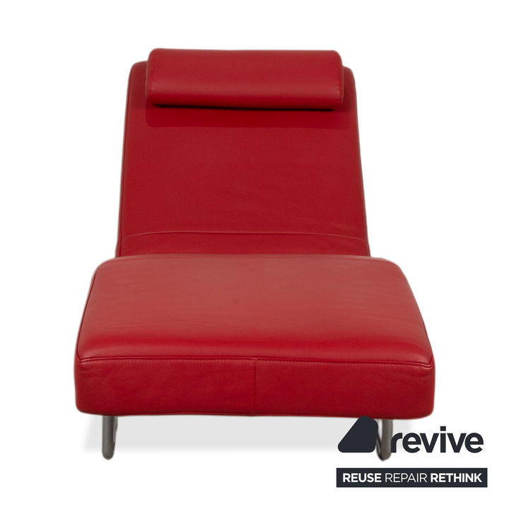 Rolf Benz 680 Leder Liege Rot Relaxfunktion manuelle Funktion