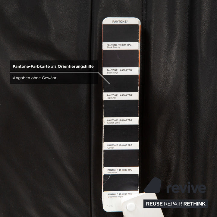 Rolf Benz 680 Leder Liege Schwarz manuelle Funktion