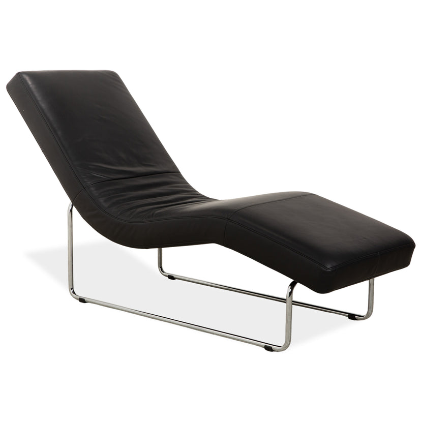 Rolf Benz 680 Leder Liege Schwarz manuelle Funktion