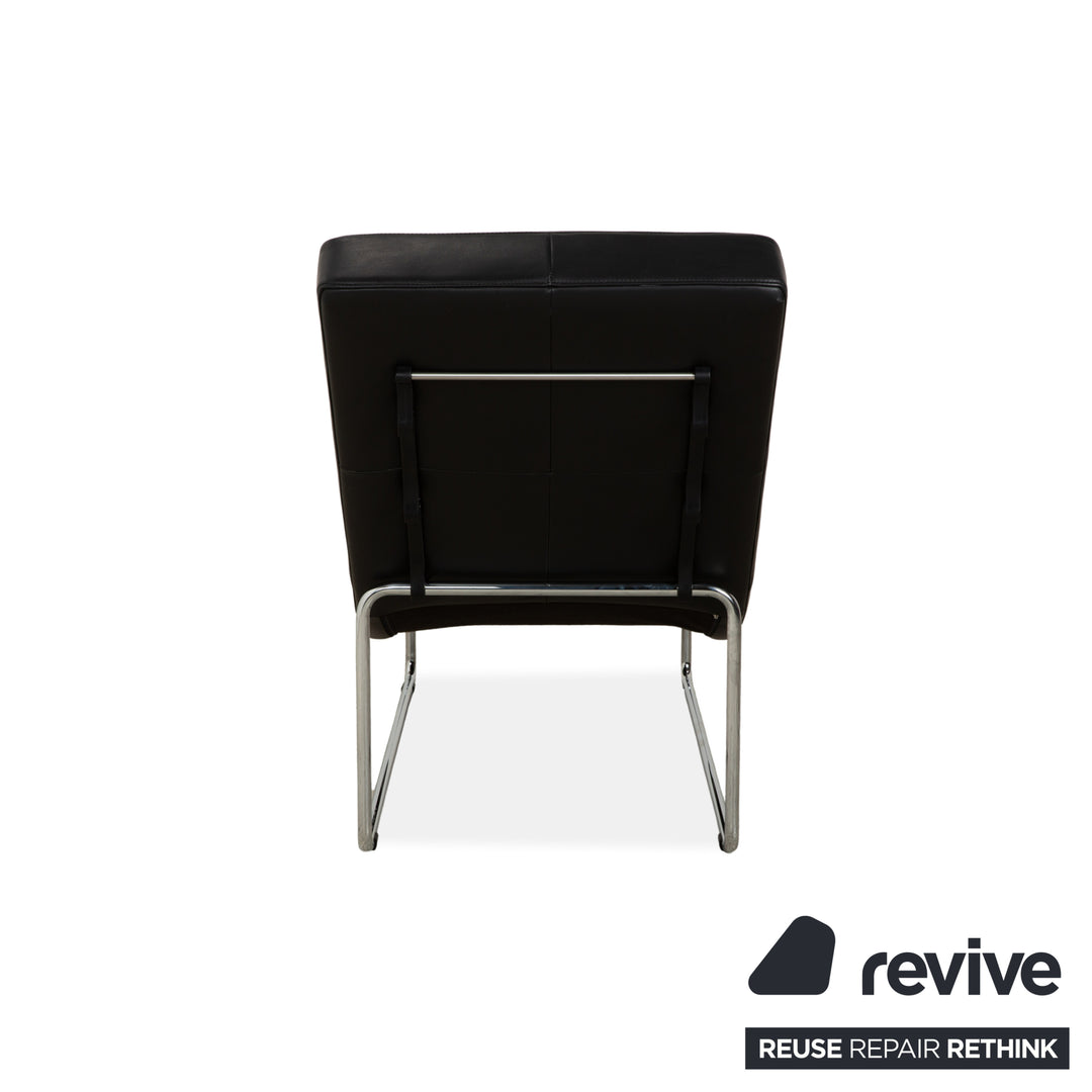 Rolf Benz 680 Leder Liege Schwarz manuelle Funktion