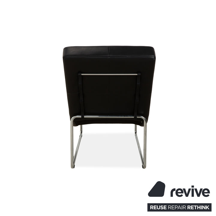 Rolf Benz 680 Leder Liege Schwarz manuelle Funktion