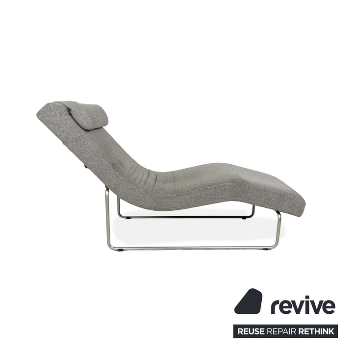 Rolf Benz 680 fabric lounger grey manual function