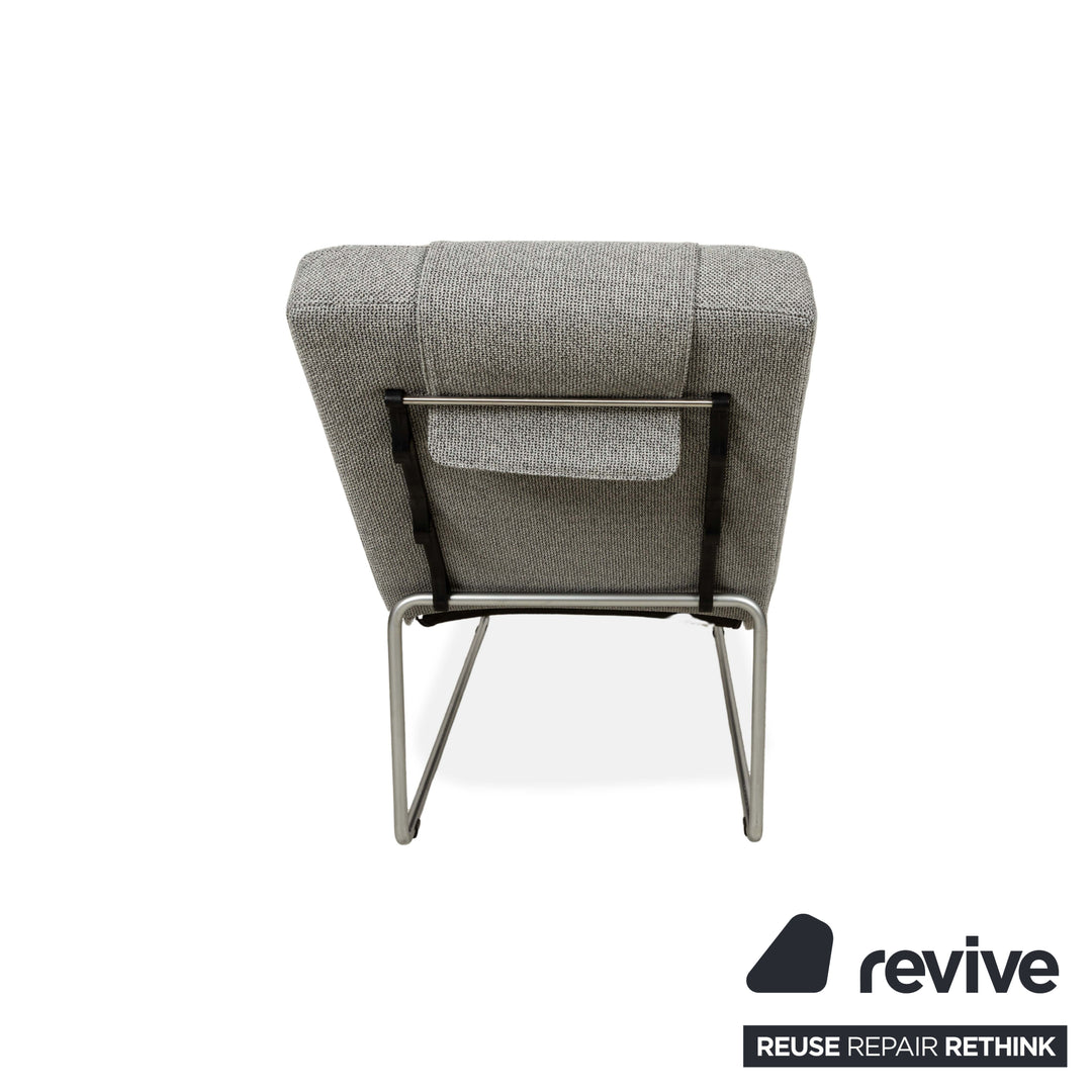 Rolf Benz 680 fabric lounger grey manual function