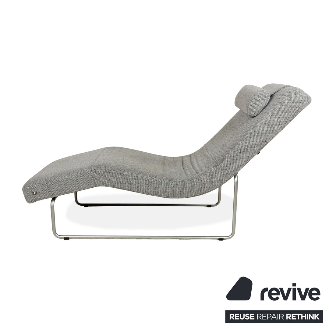 Rolf Benz 680 fabric lounger grey manual function