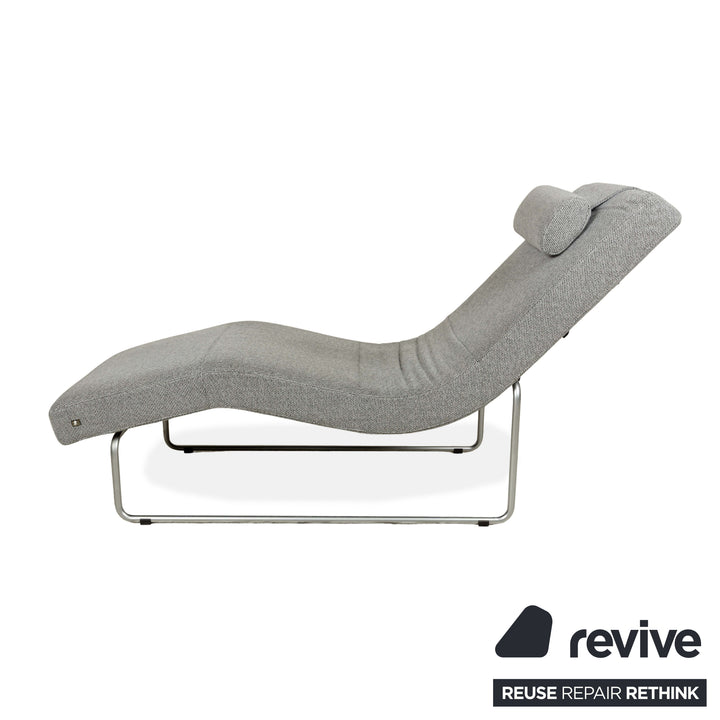 Rolf Benz 680 fabric lounger grey manual function