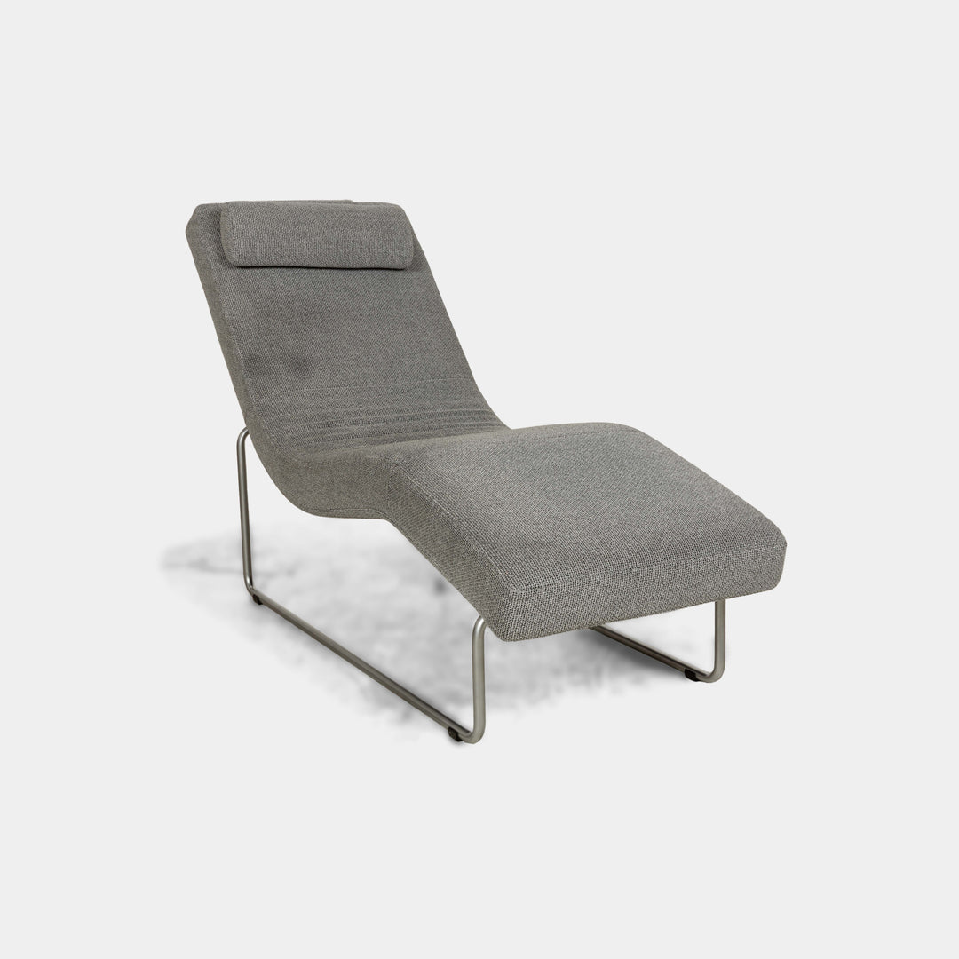 Rolf Benz 680 fabric lounger grey manual function