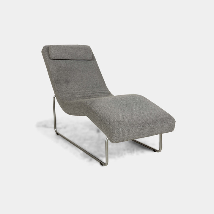 Rolf Benz 680 fabric lounger grey manual function