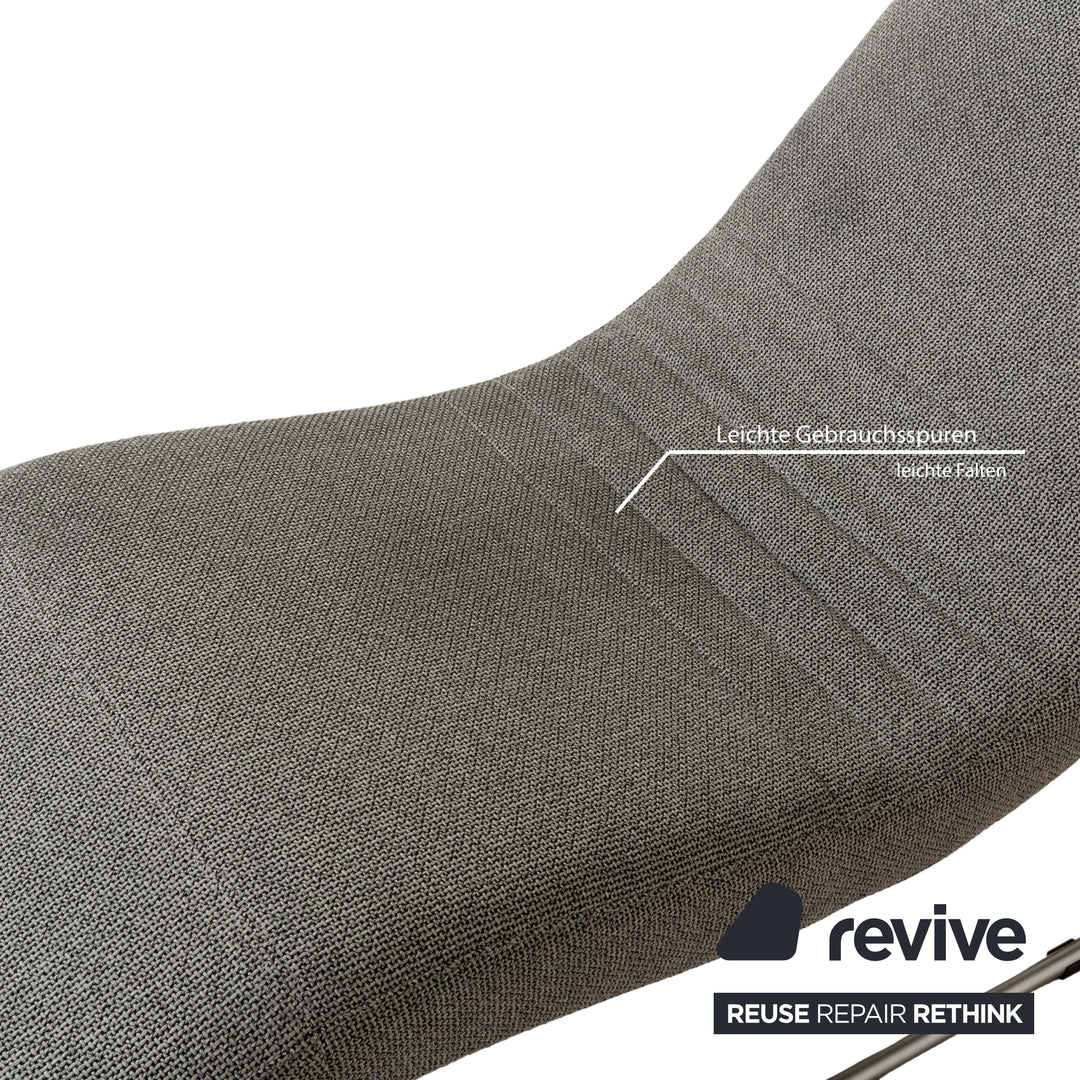 Rolf Benz 680 fabric lounger grey manual function