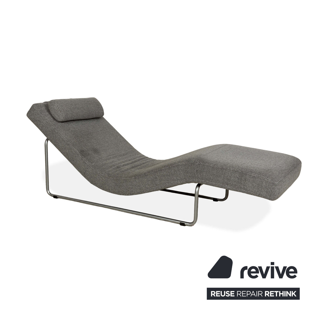 Rolf Benz 680 fabric lounger grey manual function