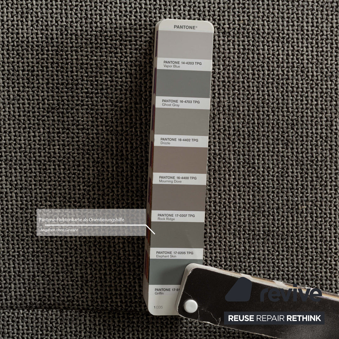 Rolf Benz 680 fabric lounger grey manual function