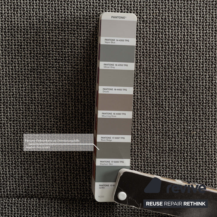 Rolf Benz 680 fabric lounger grey manual function