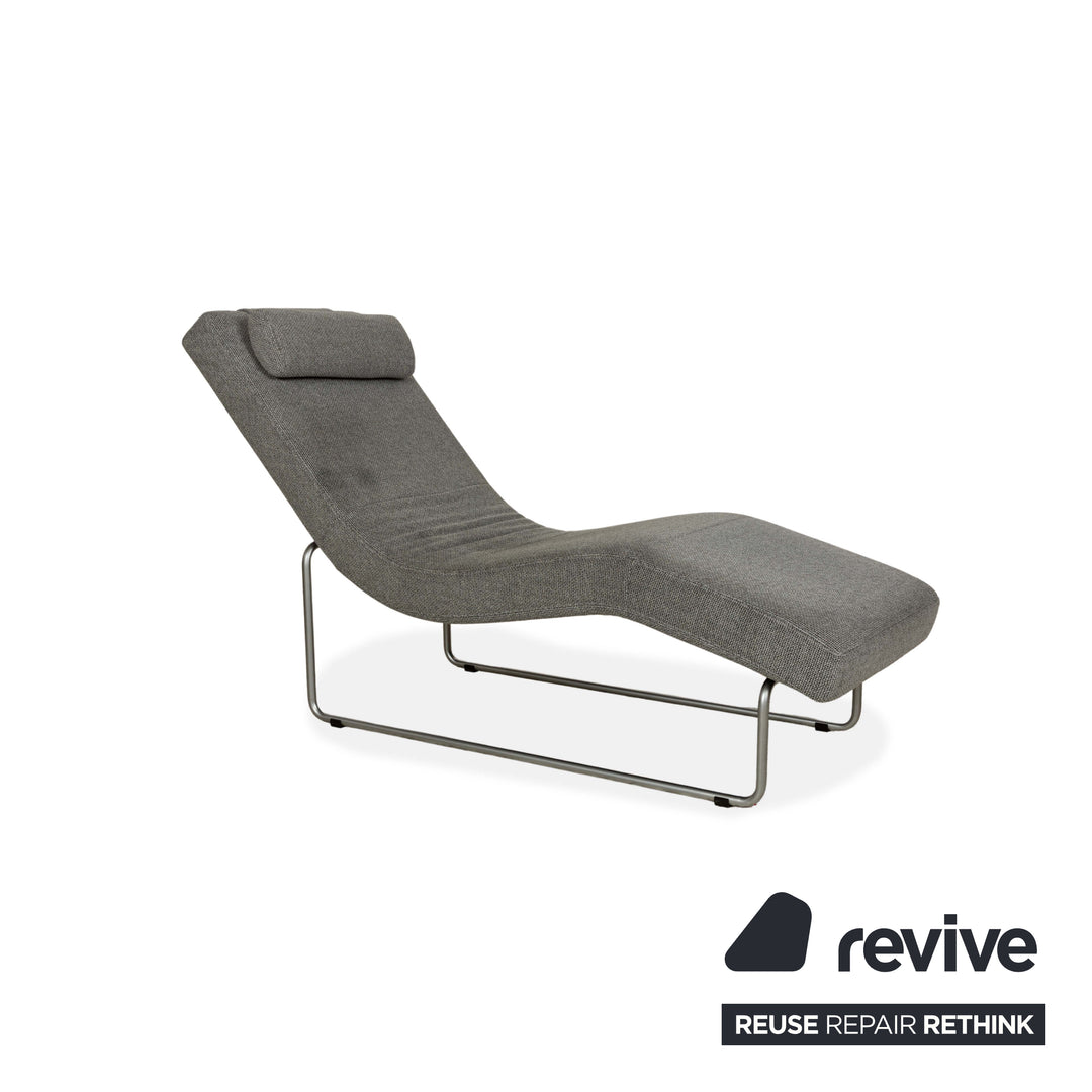 Rolf Benz 680 fabric lounger grey manual function