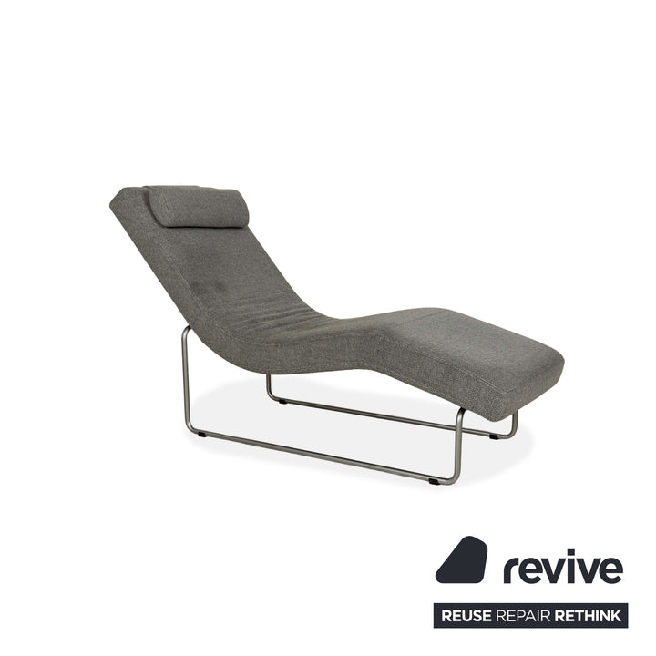 Rolf Benz 680 fabric lounger grey manual function