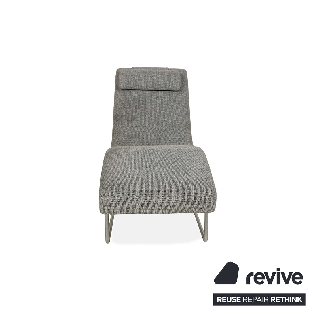 Rolf Benz 680 fabric lounger grey manual function