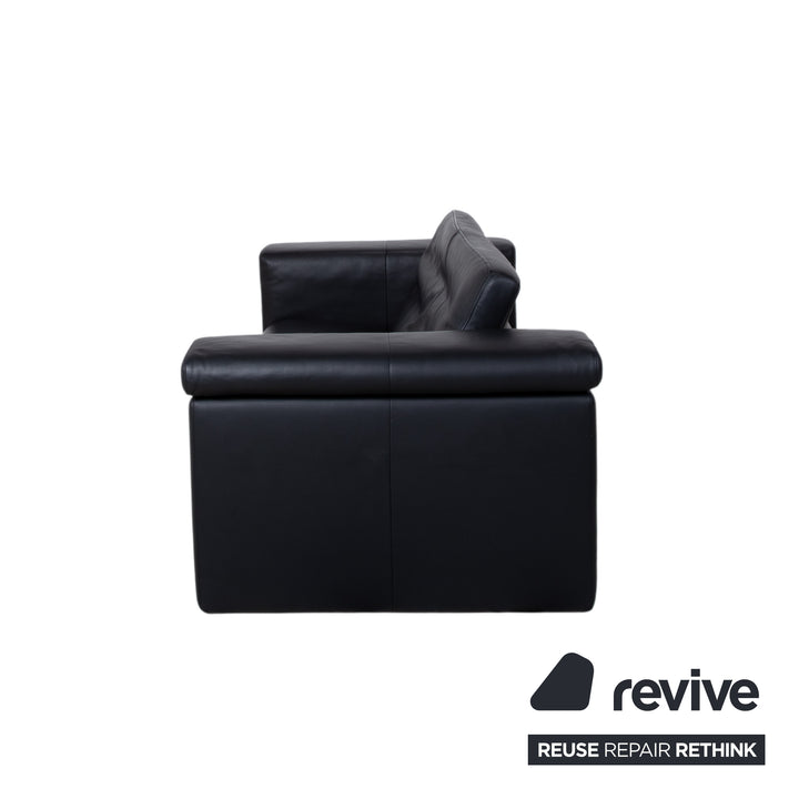 Rolf Benz 6800 Dreisitzer Leder Sofa Schwarz Couch manuelle Funktion