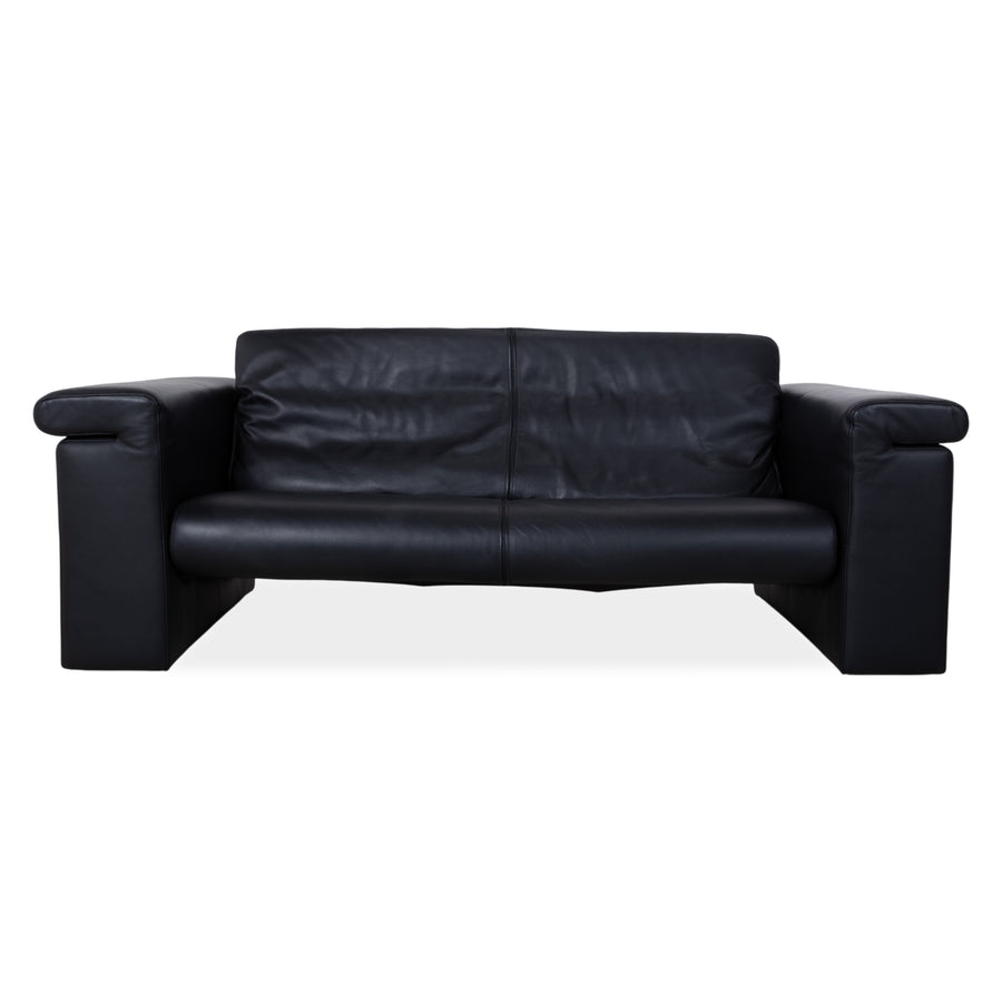 Rolf Benz 6800 Dreisitzer Leder Sofa Schwarz Couch manuelle Funktion