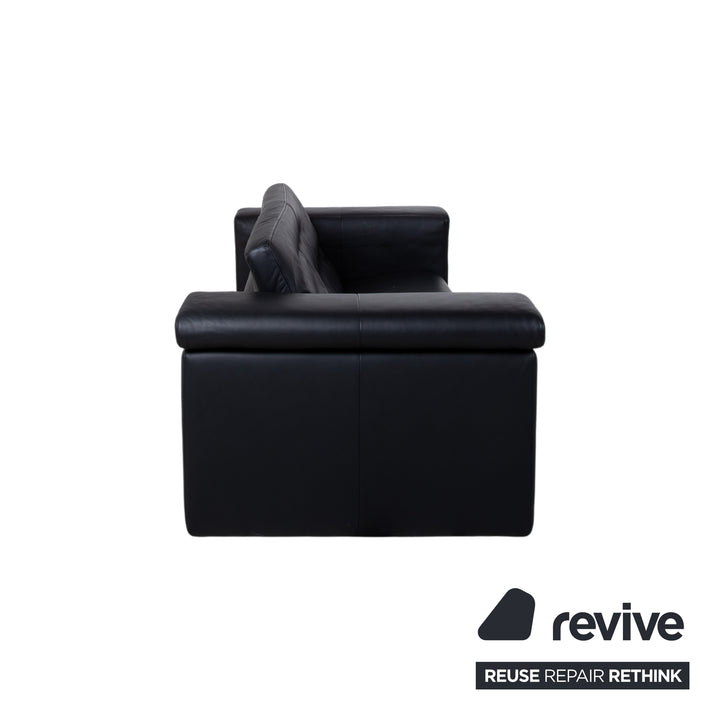 Rolf Benz 6800 Dreisitzer Leder Sofa Schwarz Couch manuelle Funktion