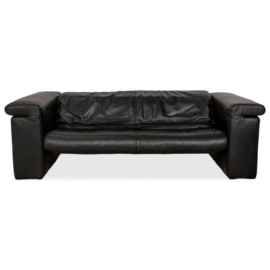 Rolf Benz 6800 Leder Dreisitzer Schwarz manuelle Funktion Sofa Couch