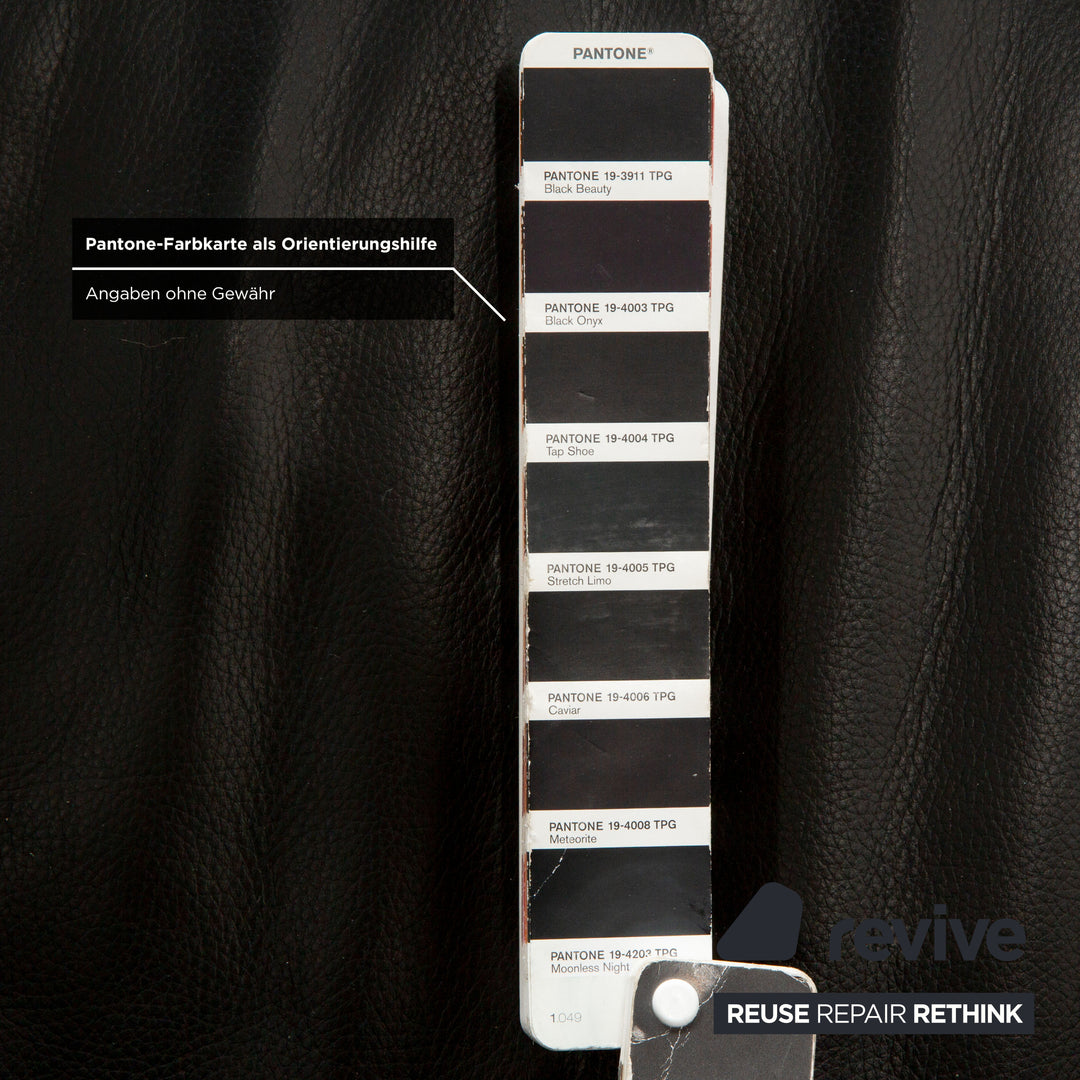 Rolf Benz 6800 Leder Dreisitzer Schwarz manuelle Funktion Sofa Couch